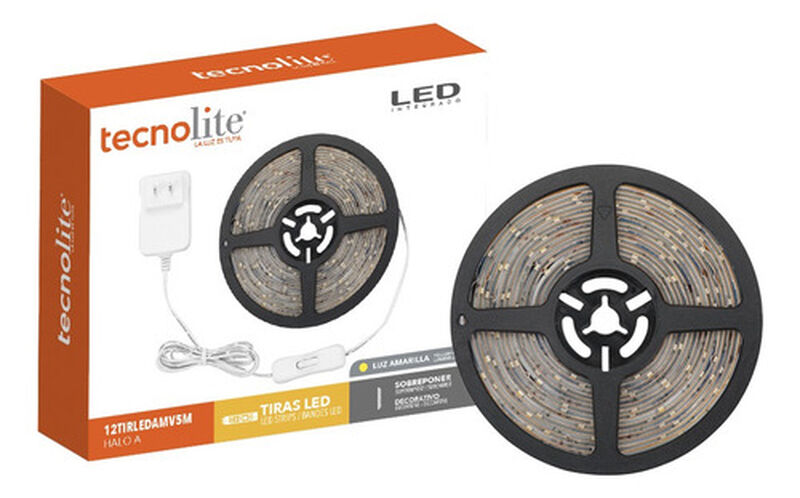 Tira Led 5m 12w Luz Amarilla Interior No Atenua... image number null