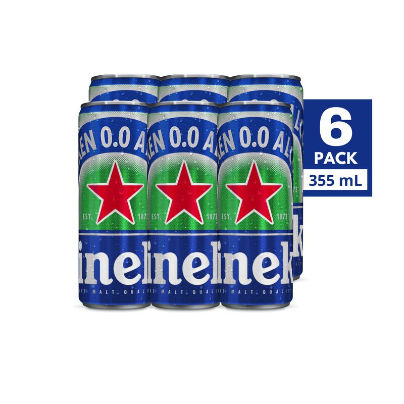 Cerveza Heineken Cero Alcohol Lata Six Pack 355... image number null