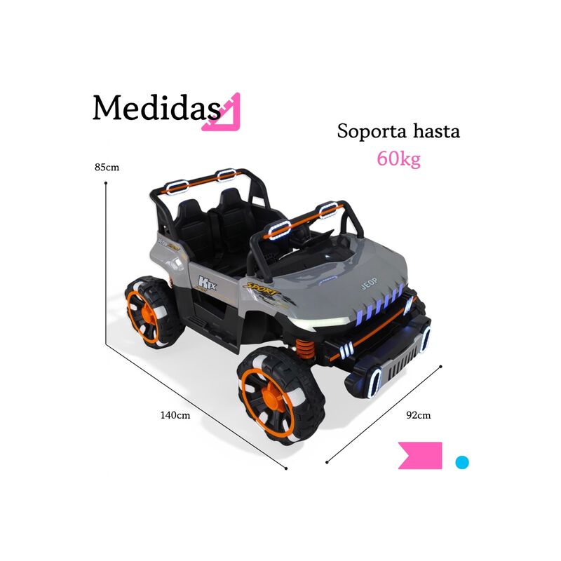 Carro El&eacute;ctrico 4x4 12v Con Control Remoto, Blu... image number null