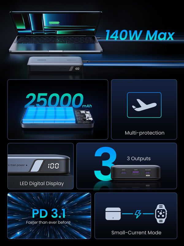 Cargador Port&aacute;til Power Bank Ugreen De 25.000 M... image number null