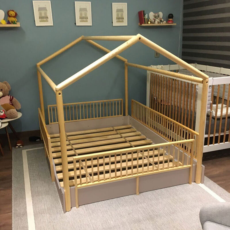 Matrimonial - Cama Casa Montessori de Madera Du... image number null