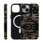 Funda Fourmor Para iPhone  15 - Carga Inal&aacute;mbrica Magsafe, Dise&ntilde;o De Doble Capa (capa Exterior Dura De Pc + Capa Interior Suave De Tpu), Funda Protectora Anti‑impactos Unisex - Estampado De Rayas De Tigre