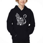 Sudadera Con Capucha Word Art Para Ni&ntilde;o - Garras de Gato - Negro