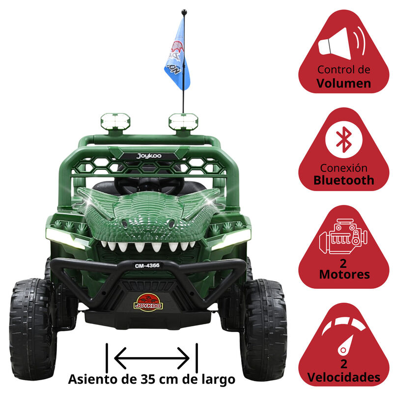 Montable El&eacute;ctrico Para Ni&ntilde;os Dinosaurio Con Co... image number null