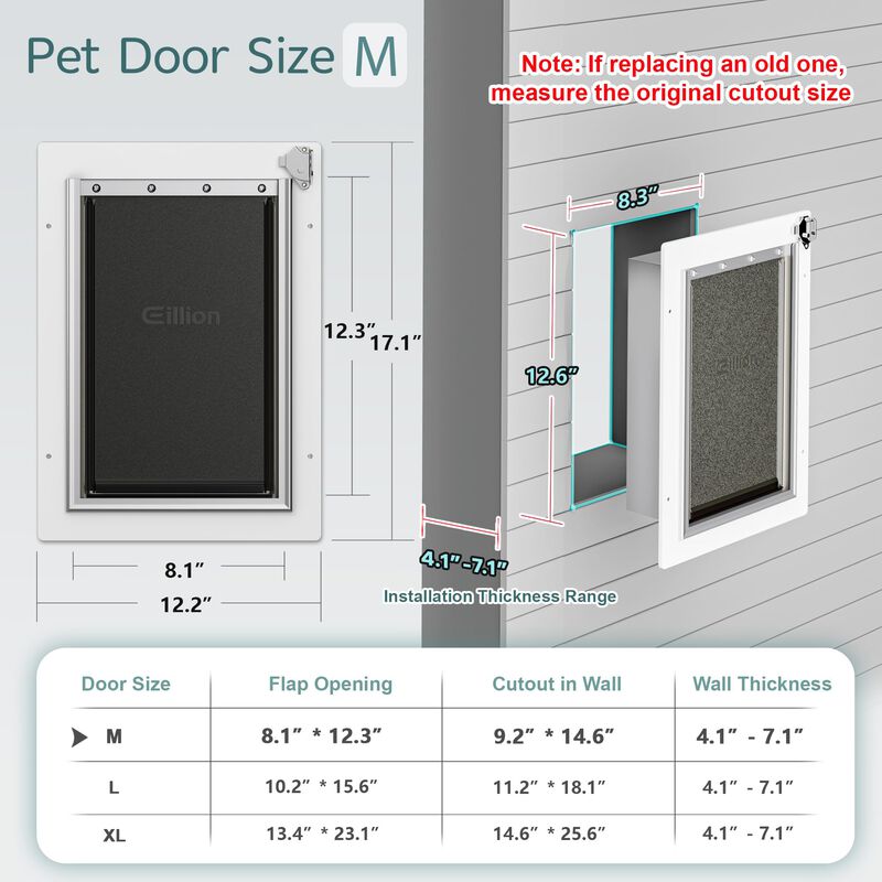 Puerta Para Mascotas Eillion Mediana 18 kg, 3 S... image number null