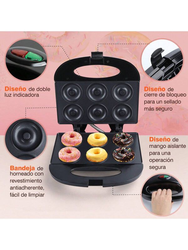 Mini M&aacute;quina Para Hacer Donas Antiadherente El&eacute;... image number null