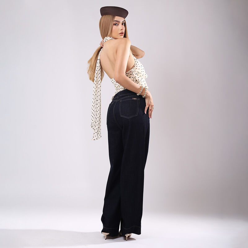 Pantal&oacute;n Rectos Mezclilla Tiro Medio Dama Savi ... image number null