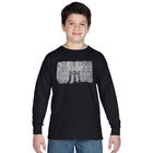 Camiseta De Manga Larga Word Art Para Ni&ntilde;o - Brooklyn Bridge - Negro