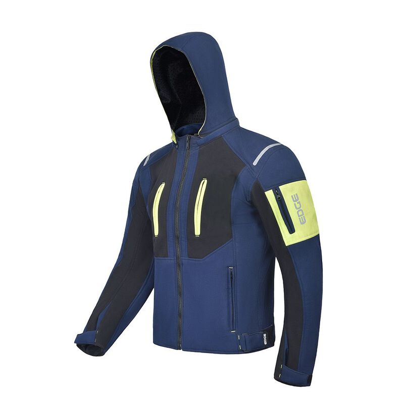 Chamarra Deportiva Edge Con Protecciones Azul image number null