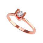 Anillo de Compromiso en Oro Rosa 10K con Circonia -  Talla:9.5/ FJ797-10R-CZ-95