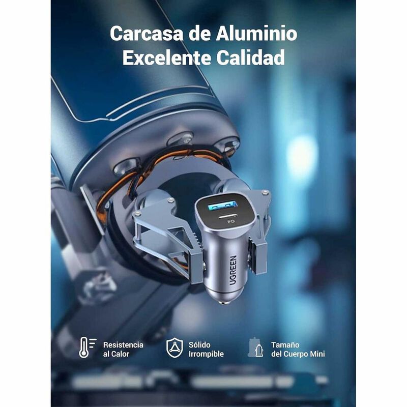 Cargador Auto Plug In UGREEN dual USB-C USB-A 2... image number null