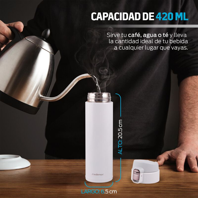 Termo de Acero Inoxidable 2 Piezas Redlemon Bla... image number null