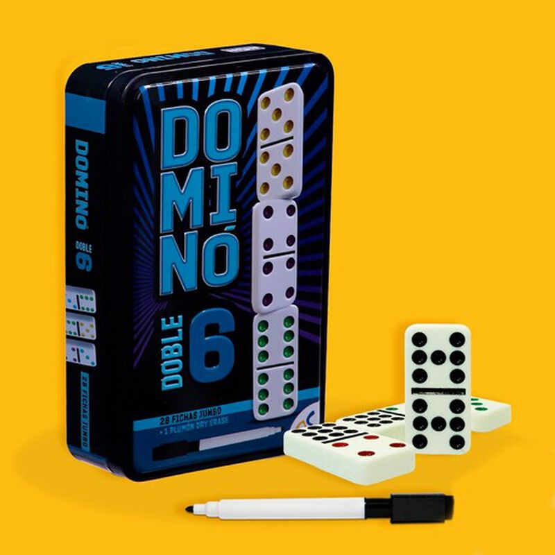 Domin&oacute; Doble 6 con Plum&oacute;n Borrable image number null