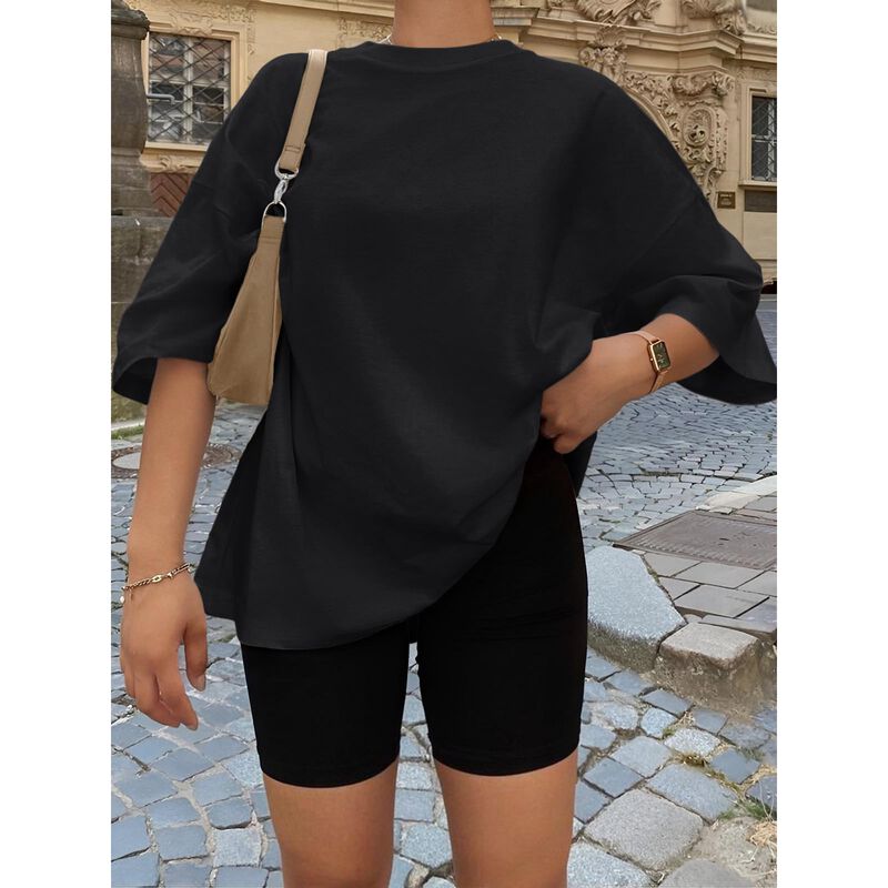 Camiseta Trendy Queen 3XL Negra Oversize Manga ... image number null