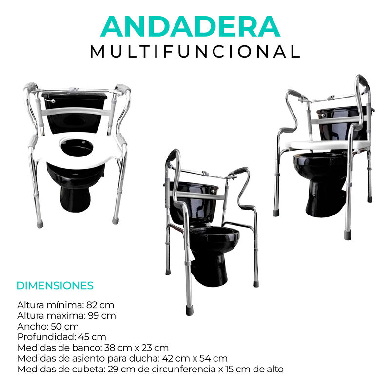 Andadera para Adulto Mayor 6 en 1  |  Doble Apo... image number null