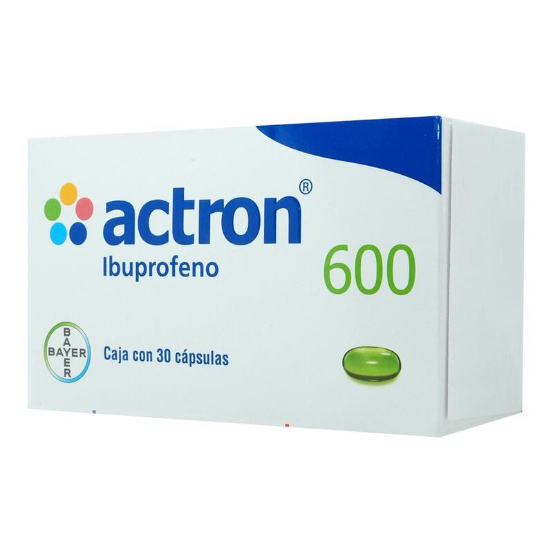 Actron 600 600mg 30 c&aacute;psulas 600mg caja con 30 ... image number null