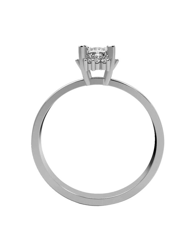 Anillo de Compromiso de 14K con Diamante de Lab... image number null