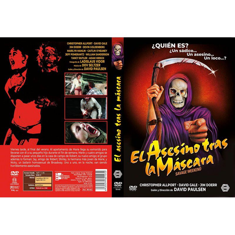 El Asesino Tras La M&aacute;scara Dvd 1979 Savage Week... image number null