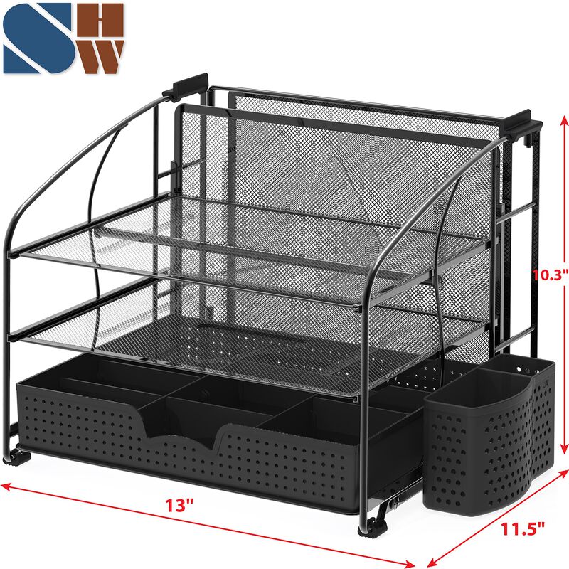 Caddy Simple Houseware Caj&oacute;n Deslizante Negro 2... image number null