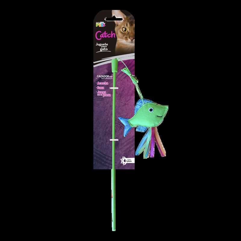 Fancy Pets Catch Juguete Caña De Pescar Con Pez... image number null