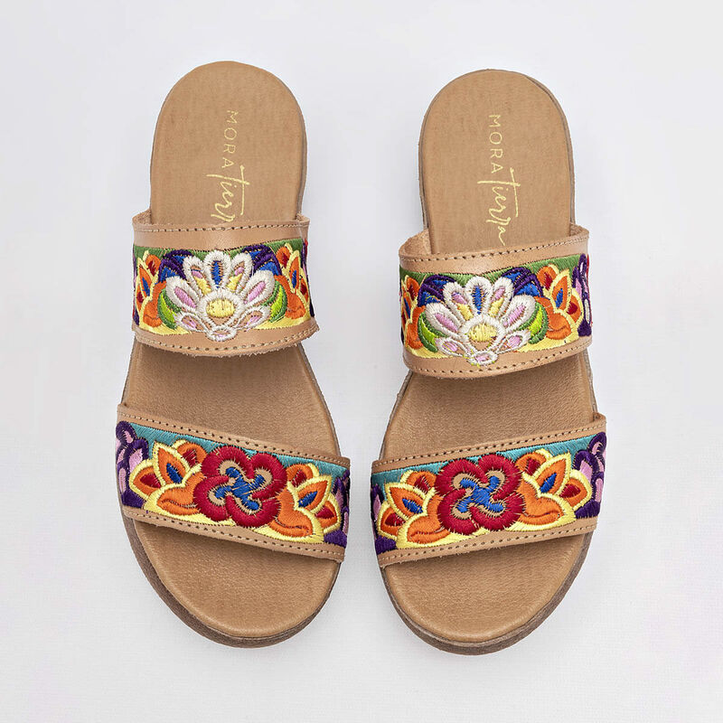 Mora Tierra Sandalia para mujer beige multicolo... image number null