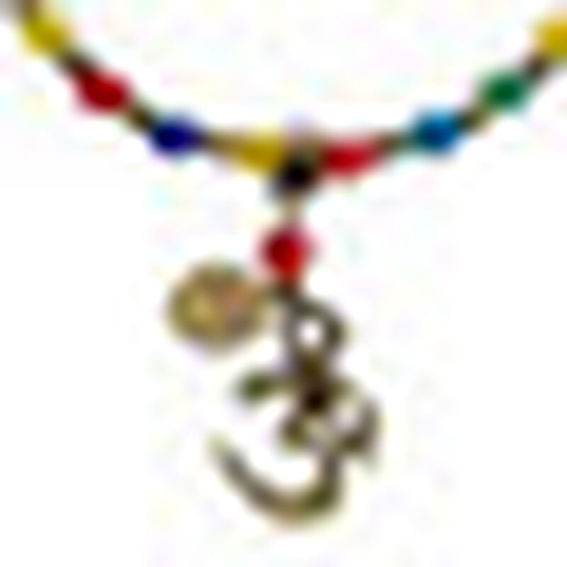 Pulsera De Colores &Aacute;gatas Con Dije Om Met&aacute;lico ... image number null