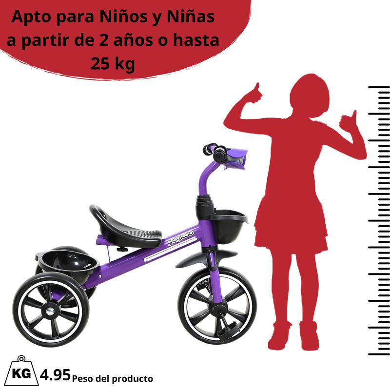 Triciclo Para Ni&ntilde;os Con Luz Y Sonido Ruedas Eva... image number null