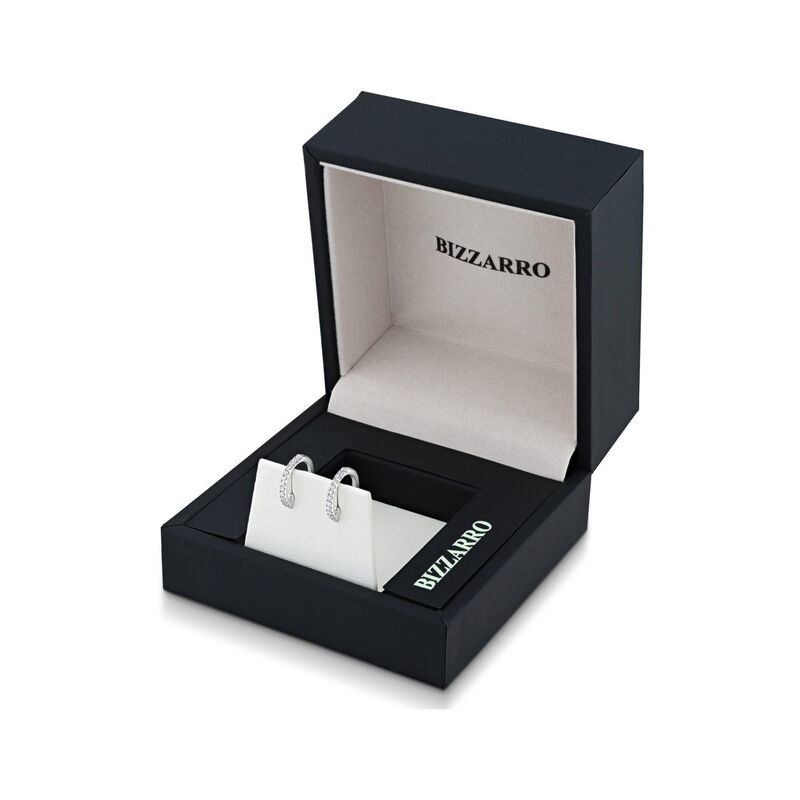 Arracadas Oro Blanco 14k Con 27 Pts De Diamante image number null