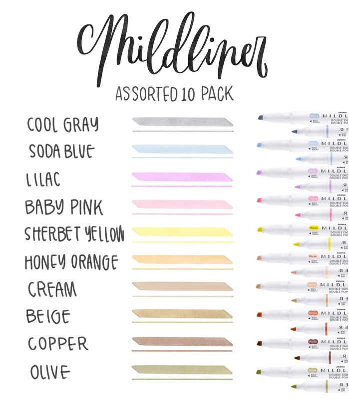 Set De Iluminadores Zebra Pen Mildliner De Dobl... image number null