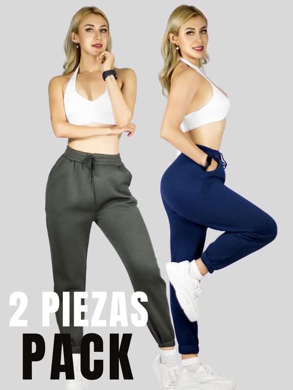Set De Dos Pants De Mujer PANT-055-PX2 Marino Y... image number null