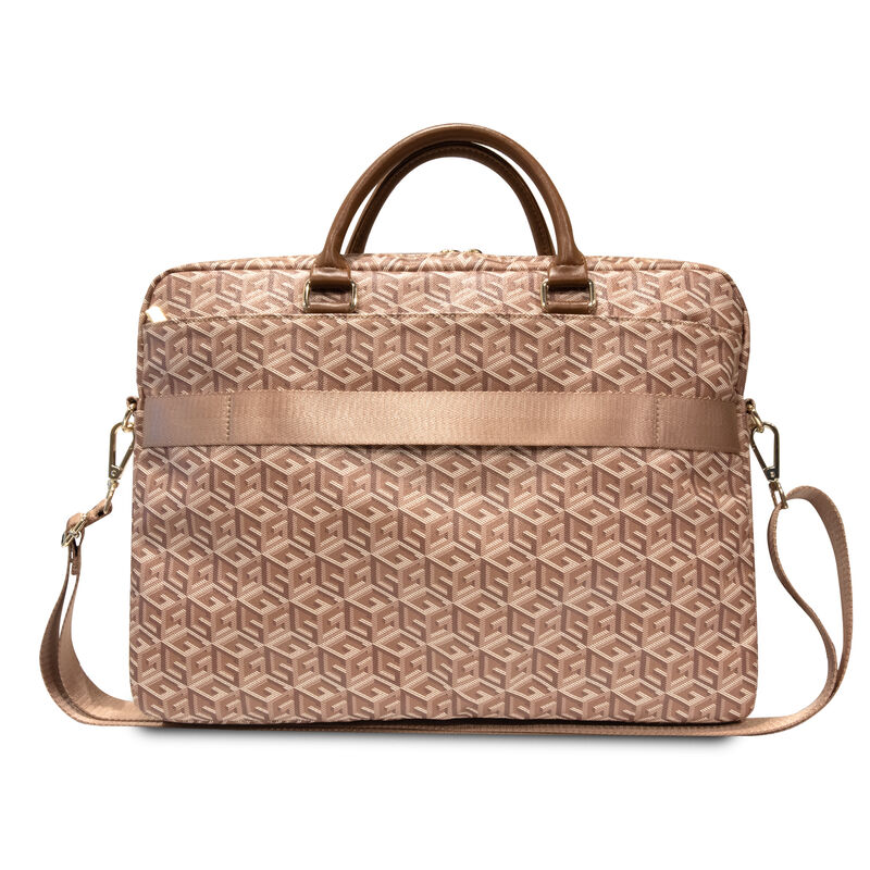 Portafolio Guess Diseño Cubo G Color Café image number null