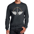 Sudadera De Cuello Redondo Word Art Para Hombre - Cantantes Femininas de Country - Gris