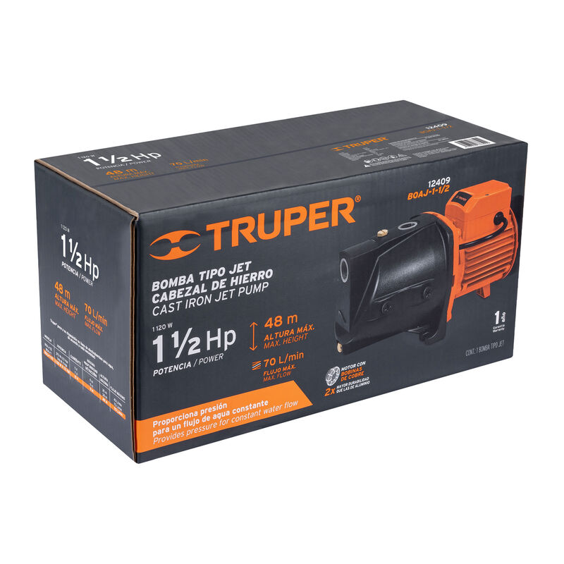 Bomba Eléctrica para Agua Tipo Jet 1-1/2 Hp Tru... image number null