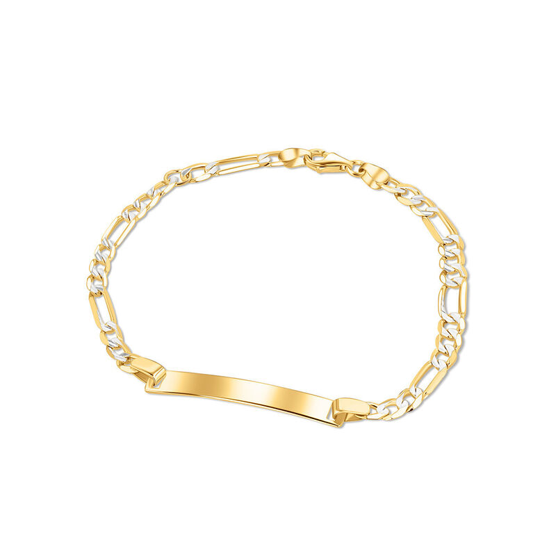 Esclava Oro Amarillo Platinado 10k 3x1 19.5 Cm ... image number null