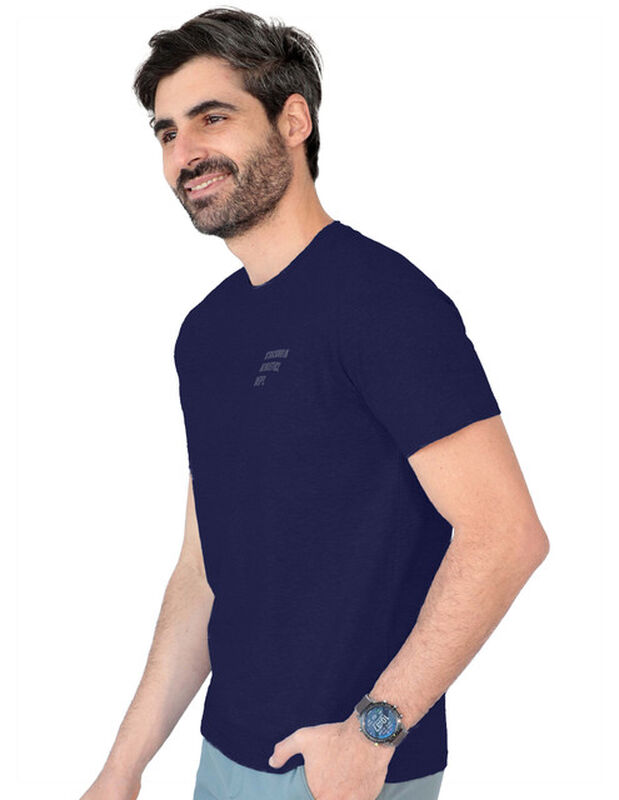 Playera Caballero Basica Premium Estampado Azul... image number null