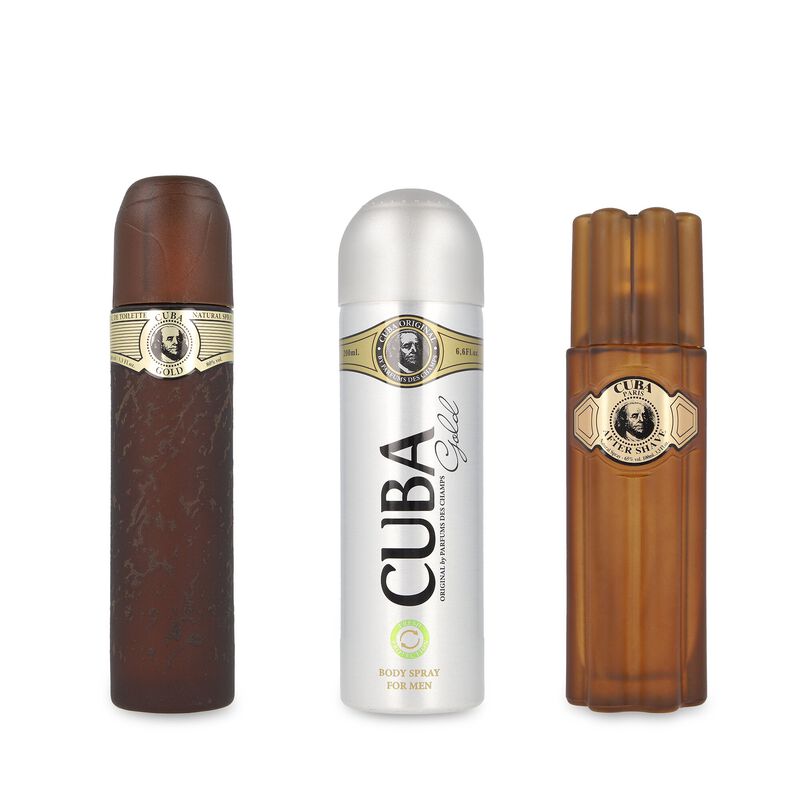 Set Cuba Gold 3pzs, fragancia 100ml Edt Spray/ ... image number null
