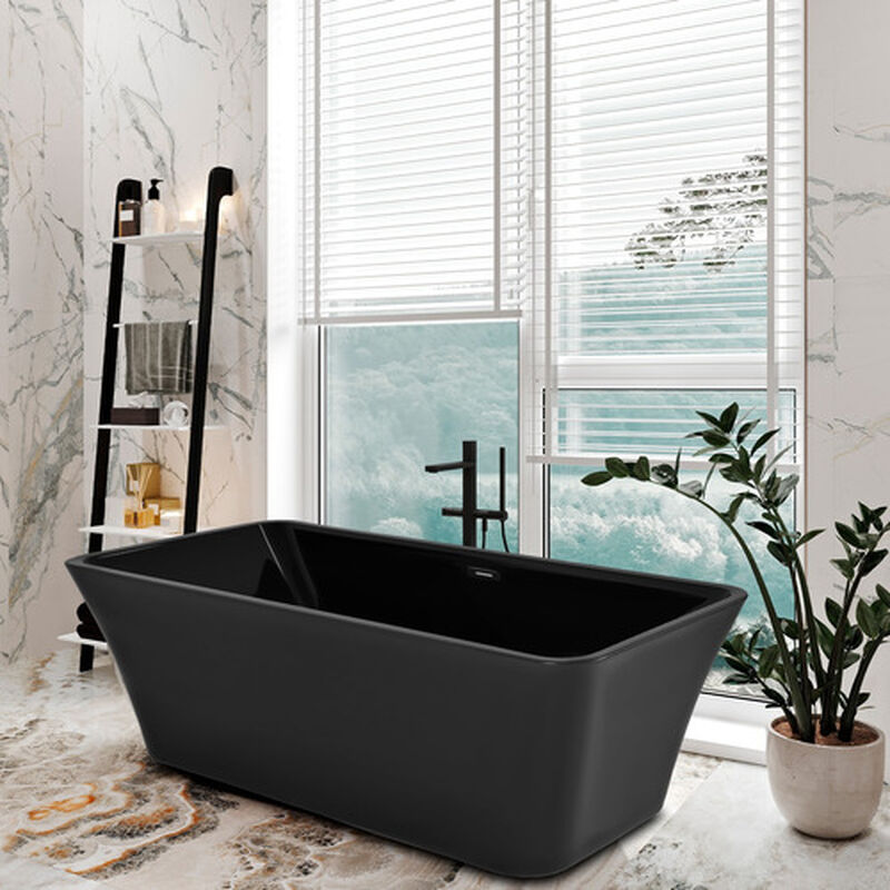 Tina Baño Negra Premium Lujo 280l Fibra Vidrio ... image number null