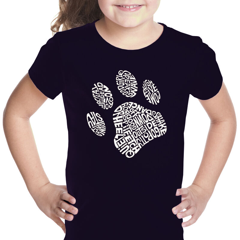 Camiseta Word Art Para Ni&ntilde;a - Huella de Perro -... image number null