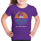 Camiseta Word Art Para Ni&ntilde;a - Ciudades en San Diego - Morado