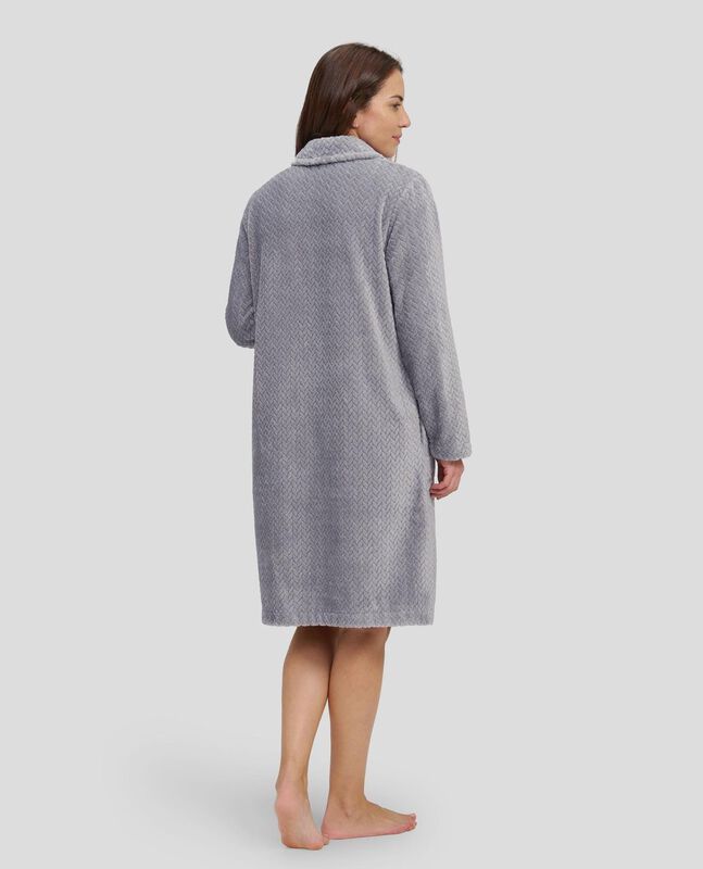 Bata Larga Lohe con Botones Gris image number null