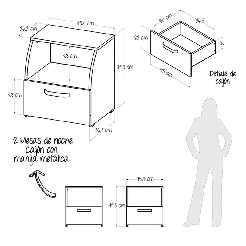 Bur&oacute; Kaz  2 piezas con 1 caj&oacute;n y Repisa Abierta... image number null