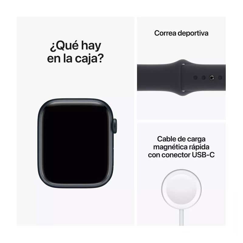 Apple Watch Serie 8 45mm Negro (Reacondicionado... image number null
