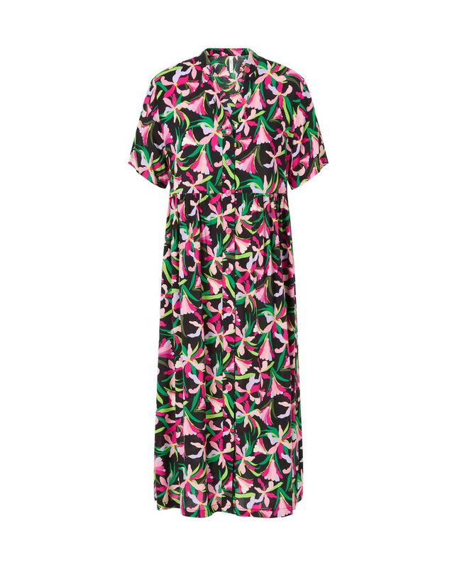 Vestido Largo Cuello Abierto Negro image number null