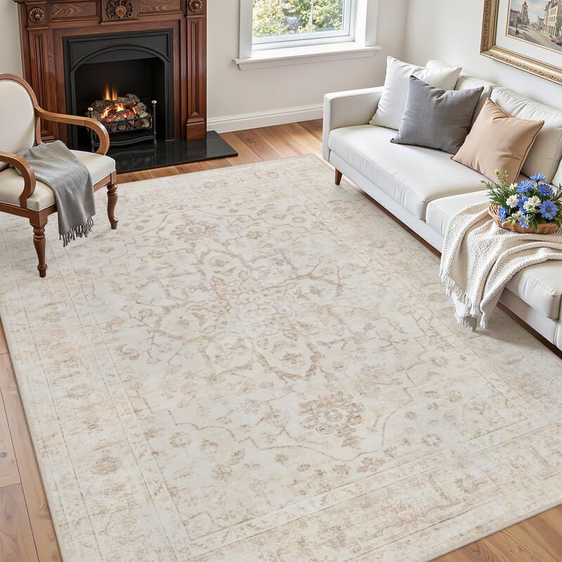 Alfombra Luxturiy 183 &times; 152 cm Lavable Beige image number null