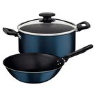 Bater&iacute;a Wok De Cocina Tramontina 27899/415 Loreto 3 Piezas Azul End