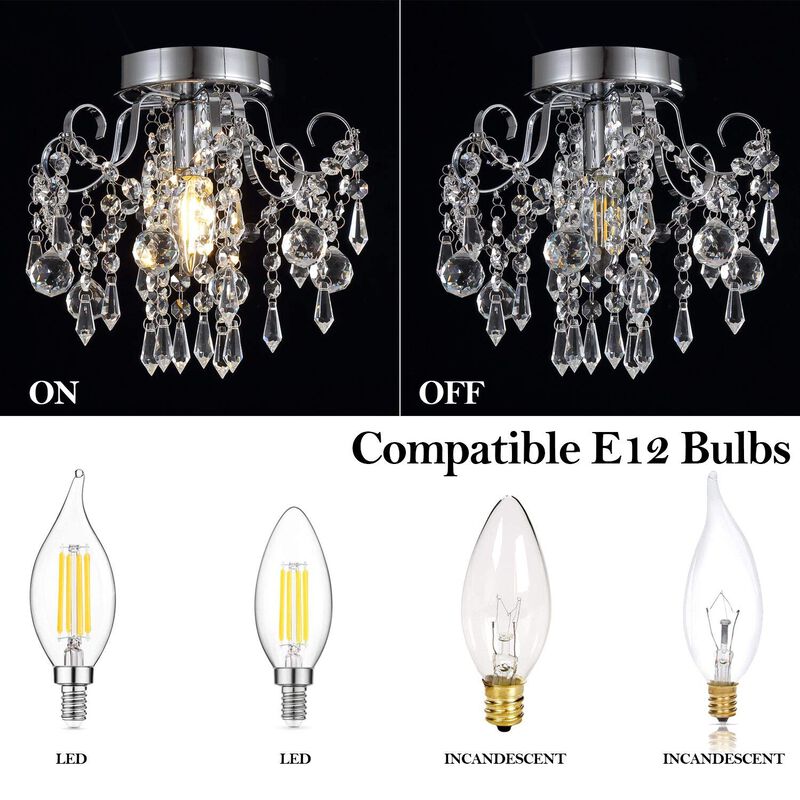 Chandelier Q&s Mini Crystal - L&aacute;mpara Cromada C... image number null