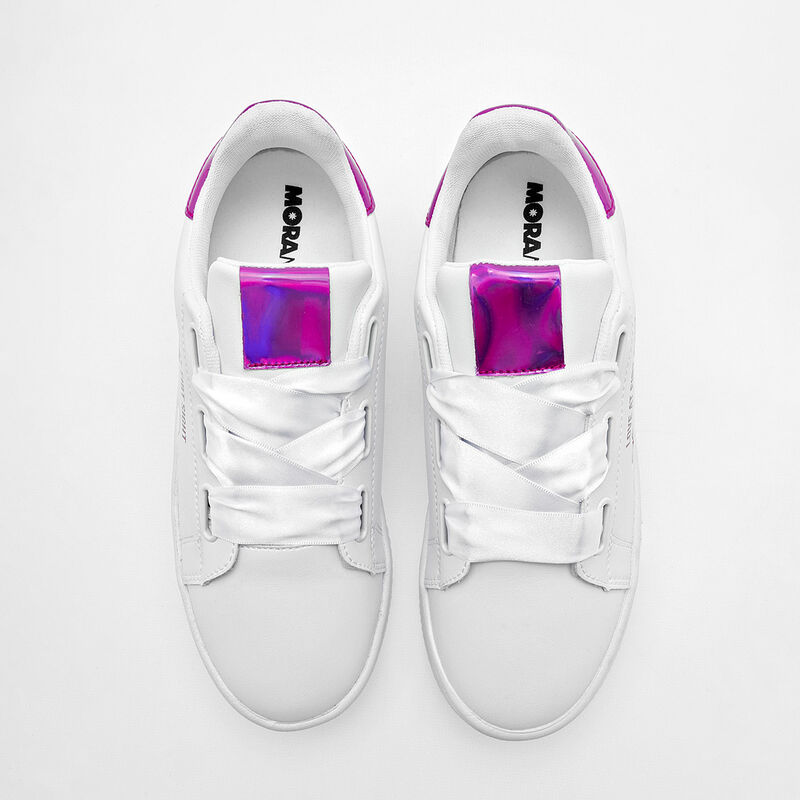 Moramora Tenis urbano para mujer blanco fucsia image number null