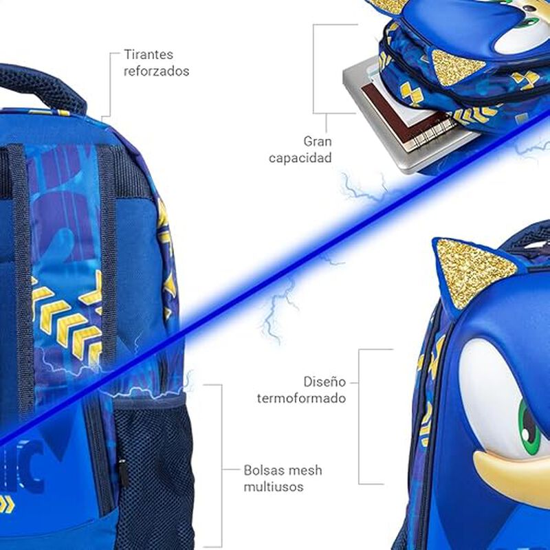 Mochila Sonic con Diseño de Personaje, Varios C... image number null