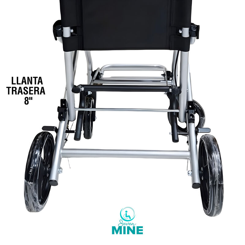 Silla de Ruedas de Traslado Viajera con Frenos ... image number null