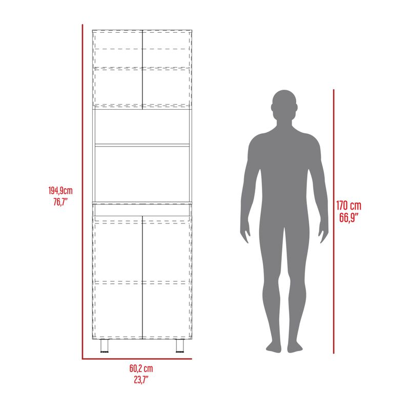 M&oacute;dulo Microondas Vimo Caf&eacute; Claro Y Blanco Virt... image number null